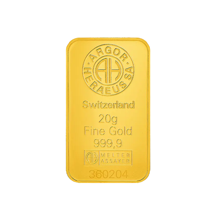 20g 9999 gold - Switzerland - Minted Bar - Kinebar