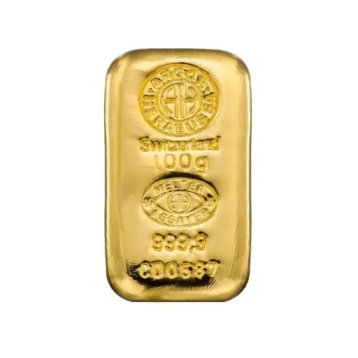 [100g_gold_Heraeus_Swiss_cast] 100克 - 9999 千足金（瑞士）鑄造金條