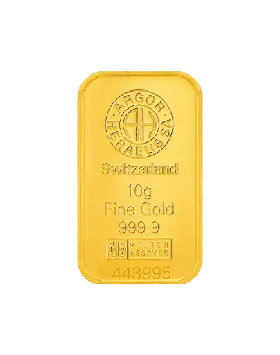 [10g_gold_Heraeus_Swiss_mint_kinebar] 10克 9999 千足金(瑞士)铸造金条 - 幻彩镭射 Kinebar